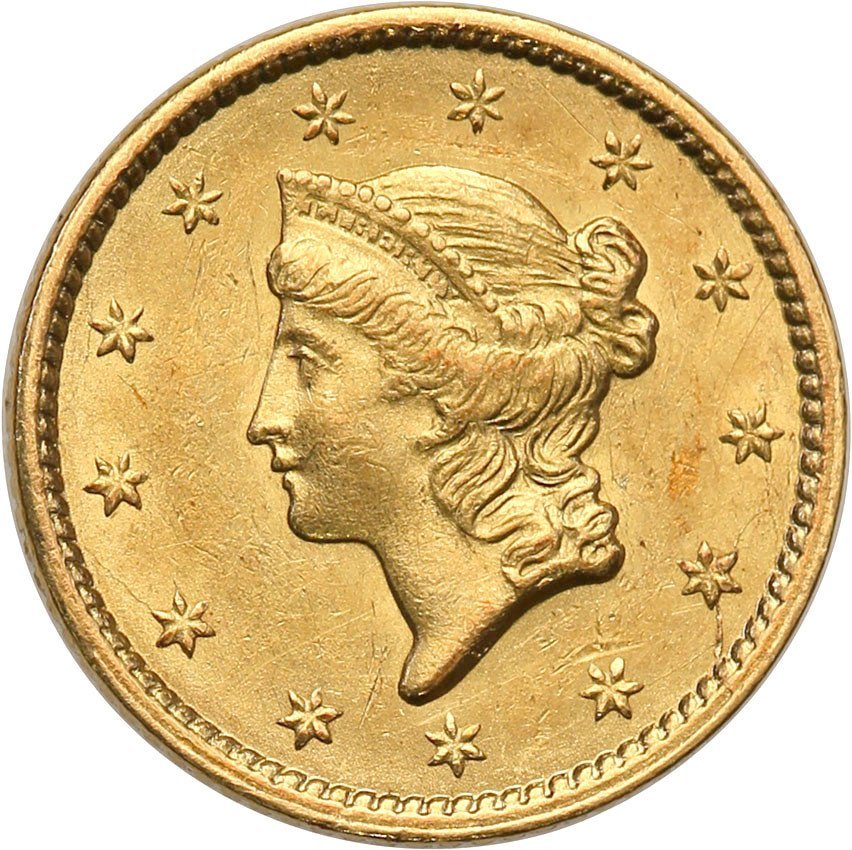 USA. 1 dolar 1851 typ I, Philadelphia